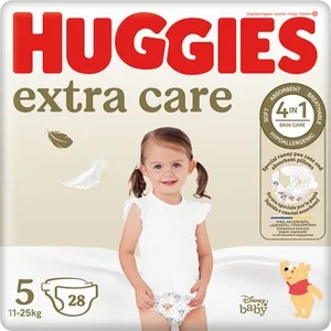 Pañales Hipoalergénicos Extra Care con Cuidado de la Piel 4 en 1 Talla 5 (11-25 Kg)  Huggies 28 Unidades