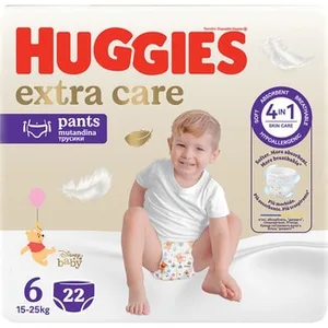 Pañales Hipoalergénicos Extra Care con Cuidado de la Piel 4 en 1 Talla 6 (15-25 Kg) Huggies