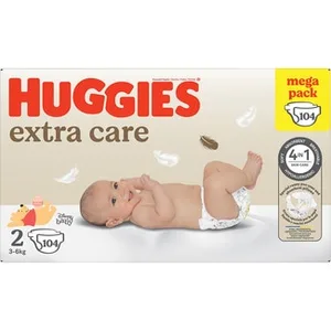 Pañales Hipoalergénicos Extra Care Disney con Cuidado de la Piel 4 en 1 Talla 2 (3-6 Kg) Huggies