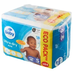 Pañales Ultra Dry Carrefour Baby T5 (12-20 Kg) 84 Ud.