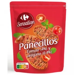 Panecillos con Tomate y Orégano Carrefour Sensation 160 G.