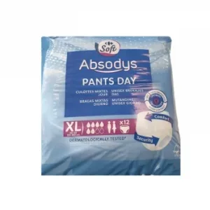 Panst para Incontinencia de Orina Diurno XL Absodys Soft Carrefour 12 Ud.