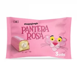 Pantera Rosa Bizcochitos Rellenos con Cobertura Rosa 3 Unidades Envasadas Individualmente Bimbo
