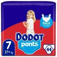 Pants +17 Kg Talla 7 Dodot Bebé Seco, Paquete 44 Uds