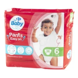 Pants Optima Adsorption My Carrefour Baby T6 (+16 Kg) 36 Ud.