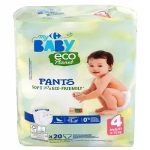 Pants Soft & Eco-friendly Ecológico My Carrefour Baby T4 (8-15 Kg) 20 Ud.