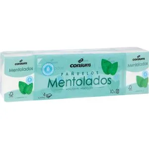 Pañuelo Compacto Mentol Cuatro Capas 10 u