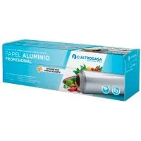Papel de Aluminio Profesional Cuatrogasa, Caja 200 M