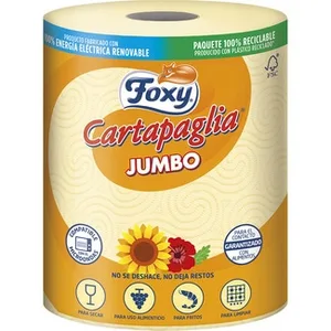 Papel de Cocina Cartapaglia Jumbo Recomendado para Fritos Compatible con el Microondas Foxy