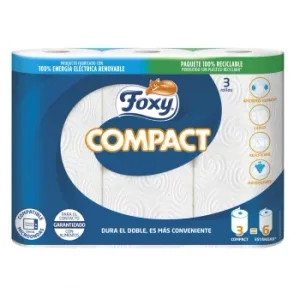 Papel de Cocina Compact Foxy 3 Rollos.
