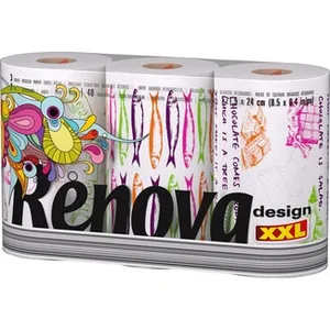 Papel de Cocina Decorado 2 Capas  Renova 3 Unidad