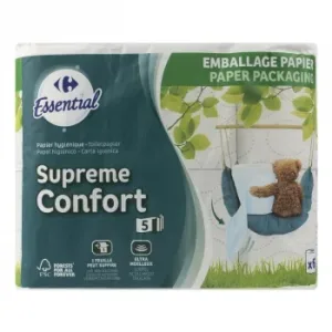 Papel Higiénico 5 Capas Carrefour Essential 6 Rollos.