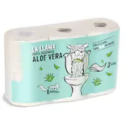 Papel Higiénico Aloe Vera 3 Capas Dia la Llama 6 Unidades