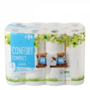 Papel Higiénico 2 Capas Eroski Basic, Paquete 24 Uds
