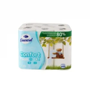 Papel Higiénico Confort Fresh Carrefour 12 Rollos.