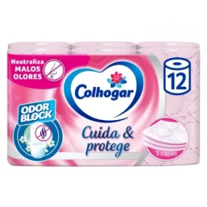 Papel Higiénico Cuida & Protege Colhogar 12 Rollos.