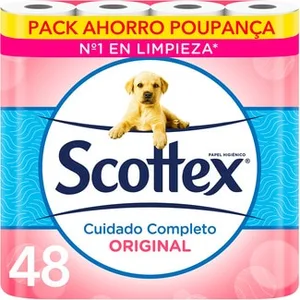 Papel Higiénico Cuidado Completo Original 2 Capas  Scottex 48.54 Unidad