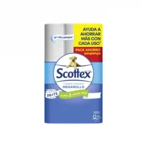 Papel Higiénico Megarollo Scottex 36 Rollos