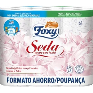 Papel Higiénico Seda con Ph Neutro 3 Capas Aroma a Talco  Foxy 17.88 Unidad