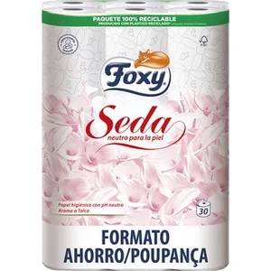 Papel Higiénico Seda con Ph Neutro 3 Capas Aroma a Talco  Foxy 29.85 Unidad