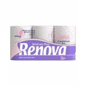 Papel Higiénico Skin Care Plus Renova 6 Rollos.