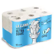 Papel Higiénico Suave 3 Capas Dia la Llama 12 Unidades
