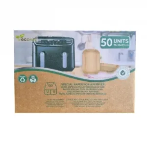 Papel Rectangular Especial para Freidoras de Aire Ecofami 50 Ud.