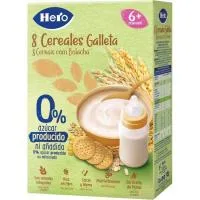 Papilla 8 Cereales con Galleta Hero, Caja 340 G