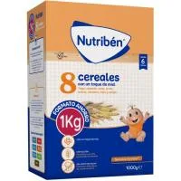 Papilla 8 Cereales con Miel Nutriben, Caja 1 Kg