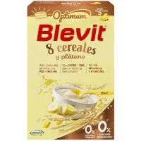 Papilla 8 Cereales con Plátano Blevit Optimum, Caja 250 G