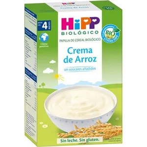 Papilla de Crema de Arroz Ecológica sin Gluten y sin Leche desde 4 Meses y sin Azúcares Añadidos Hipp Biologico