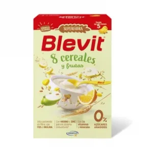 Papilla Infantil desde 5 Meses 8 Cereales y Frutas Blevit sin Azúcar Añadido 500 G.