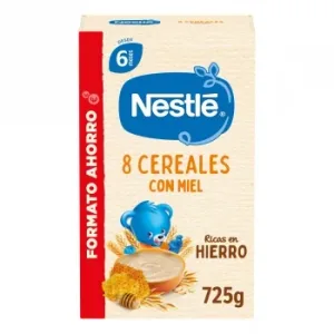 Papilla Infantil desde 6 Meses 8 Cereales con Miel Nestlé 725 G.