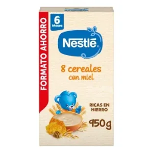 Papilla Infantil desde 6 Meses 8 Cereales con Miel Nestlé 950 G.