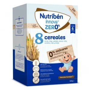Papilla Infantil desde 6 Meses 8 Cereales Nutribén Innova Zero% 500 G.