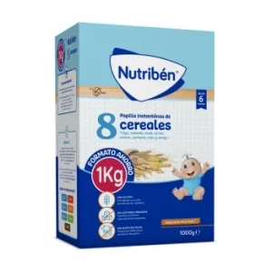 Papilla Infantil desde 6 Meses 8 Cereales sin Azúcar Añadido Nutribén sin Aceite de Palma 1 Kg.