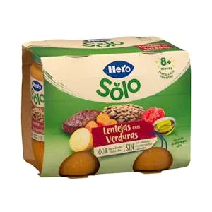 Papilla Lentejas con Verduritas Hero Solo Recetas Caseras +8 Meses 0.38 KG