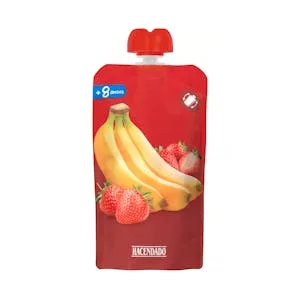Papilla Fresa y Plátano Hacendado +8 Meses 0.12 KG