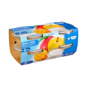Papilla Tres Frutas con Yogur Hacendado +8 Meses 0.52 KG