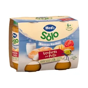 Papilla Verduritas con Pollo Hero Solo Buenas Noches +6 Meses 0.38 KG