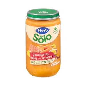 Papilla Zanahorias Baby con Ternera Hero Solo +6 Meses 0.235 KG