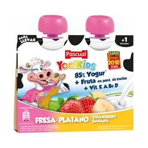 Pascual Yogur Bebible de Fresa o Plátano Pascual Yogikids 2 X 80 G 160 G
