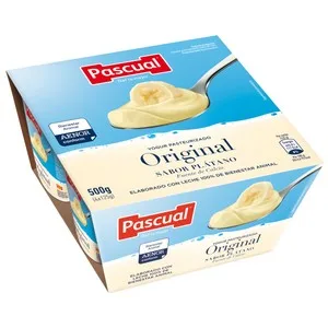 Pascual Yogur Pasteurizado con Sabor a Plátano 4 X 125 G. 480 G