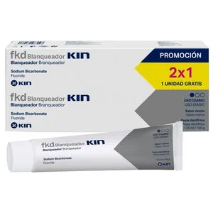 KIN Pasta de Dientes Blanqueadora de Uso Diario y Sabor a Menta KIN Fkd 2 X 125 Ml.