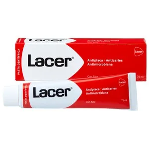 Lacer Pasta de Dientes con Flúor y Acción Anticaries, Antiplaca, y Antimicrobiana 75 Ml.