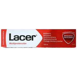 Lacer Pasta de Dientes con Flúor y Protección Antiplaca, Anticaries y Antimocrobiana 125 Ml.