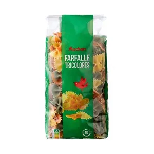 Producto Alcampo Pasta Farfalle, con Vegetales Paquete 500 G.