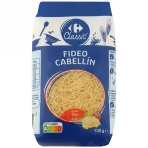 Pasta Fideo Cabellín Carrefour Classic 500 G.