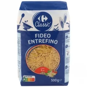 Pasta Fideo Entrefino Carrefour Classic 500 G.