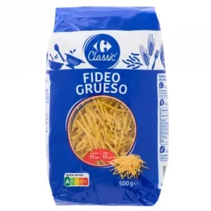 Pasta Fideo Grueso Carrefour Classic 500 G.